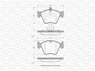 MAGNETI MARELLI 363702160369 -  Комплект тормозных колодок, дисковый тормоз